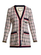 Gucci Logo-appliqu Tweed Cardigan