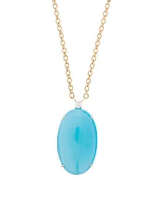 Matchesfashion.com Irene Neuwirth - Diamond, Turquoise & 18kt Gold Necklace - Womens - Blue