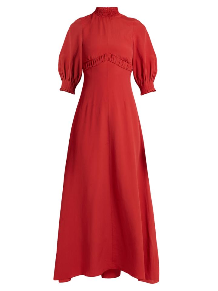 Emilia Wickstead Natasia High-neck Crepe Dress