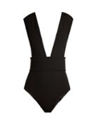 Matchesfashion.com Haight - Deep V Neck Swimsuit - Womens - Black
