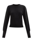 Chlo - Bishop-sleeve Cashmere Sweater - Womens - Black
