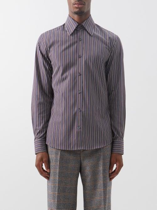 Ben Cobb X Tiger Of Sweden - Frau Striped-cotton Shirt - Mens - Red Multi