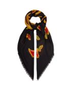Valentino Dragon-print Modal And Cashmere-blend Scarf