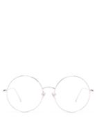 Linda Farrow Round-frame Silver Glasses