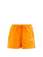 Ganni - Software Logo-embroidered Cotton-blend Shorts - Womens - Orange