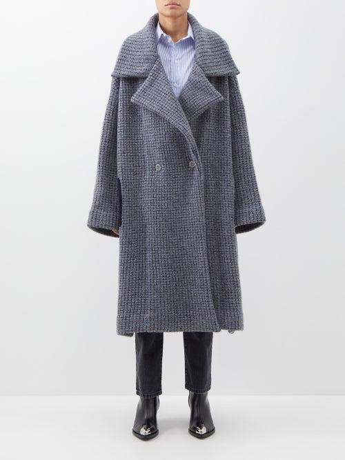 Sa Su Phi - Susanna Double-breasted Cashmere-blend Boucl Coat - Womens - Dark Grey