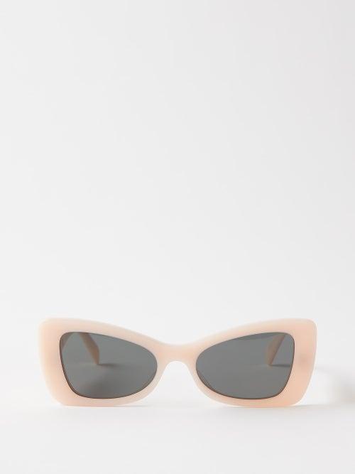 Celine Eyewear - Cat-eye Acetate Sunglasses - Womens - Pale Pink