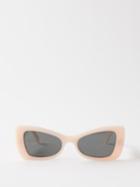 Celine Eyewear - Cat-eye Acetate Sunglasses - Womens - Pale Pink