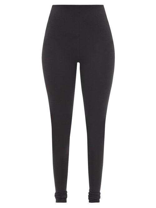 Raey - Recycled-yarn High-waist Leggings - Womens - Black