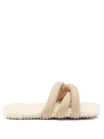 Matchesfashion.com Yume Yume - Tyre Faux-suede Slides - Womens - Beige