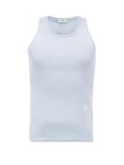 Matchesfashion.com Nanushka - Korben Logo-embroidered Organic-cotton Tank Top - Mens - Blue