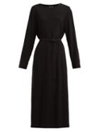 Matchesfashion.com Norma Kamali - Tie Waist Jersey Dress - Womens - Black