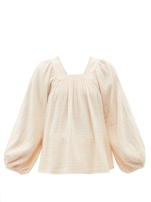 Ladies Beachwear Anaak - Carrie Mae Cotton-muslin Blouse - Womens - Light Pink