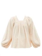 Ladies Beachwear Anaak - Carrie Mae Cotton-muslin Blouse - Womens - Light Pink