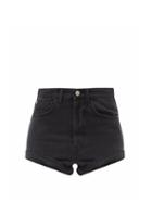 Matchesfashion.com Raey - Rivet Cut-off Denim Shorts - Womens - Black