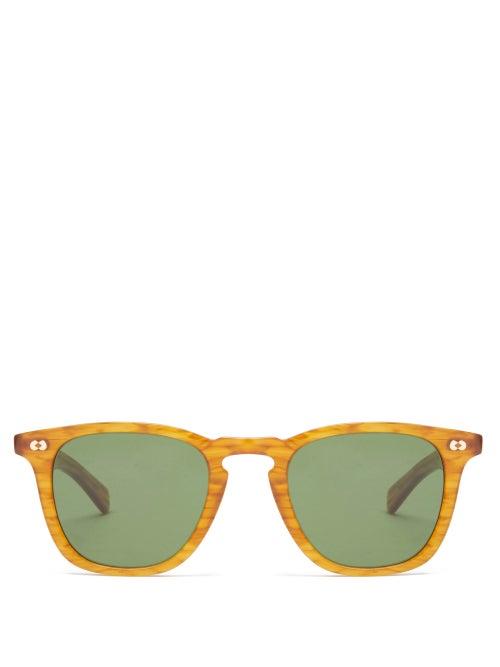 Matchesfashion.com Garrett Leight - Brooks Square Acetate Sunglasses - Mens - Brown