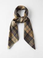 Chlo - X Barbour Tartan Silk-twill Scarf - Womens - Brown Multi