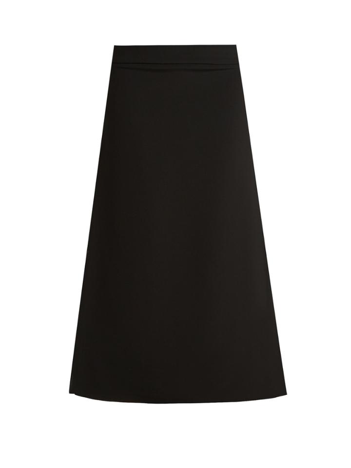 Raey Split-side Crepe A-line Midi Skirt