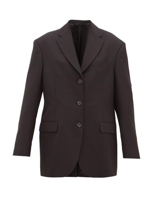 Matchesfashion.com Acne Studios - Jill Oversized Single-breasted Crepe Jacket - Womens - Black