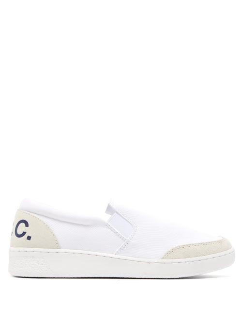Matchesfashion.com A.p.c. - Coleen Slip On Canvas Trainers - Womens - White