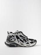 Balenciaga - Runner Mesh And Faux Leather Trainers - Mens - Black White