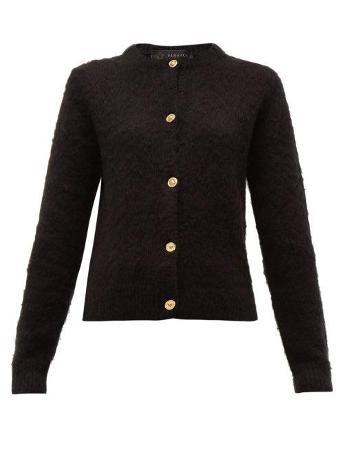 Matchesfashion.com Versace - Medusa Button Knitted Cardigan - Womens - Black