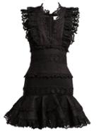 Matchesfashion.com Zimmermann - Wayfarer Flutter Linen Mini Dress - Womens - Black