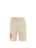 Matchesfashion.com Adish - Hand-embroidered Poplin Shorts - Mens - Beige