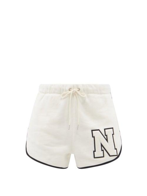 Nili Lotan X Champion - Logo-patch Cotton-jersey Shorts - Womens - White