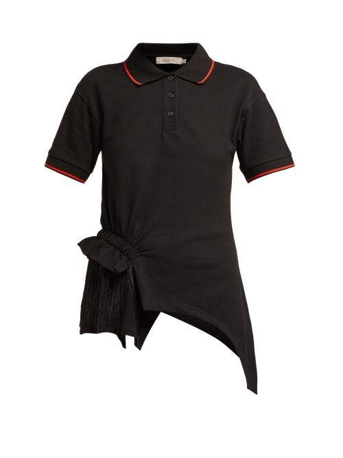 Matchesfashion.com Preen Line - Tassel Cotton Polo Shirt - Womens - Black Multi