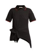 Matchesfashion.com Preen Line - Tassel Cotton Polo Shirt - Womens - Black Multi