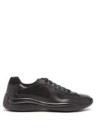 Matchesfashion.com Prada - America's Cup Leather And Mesh Trainers - Mens - Black