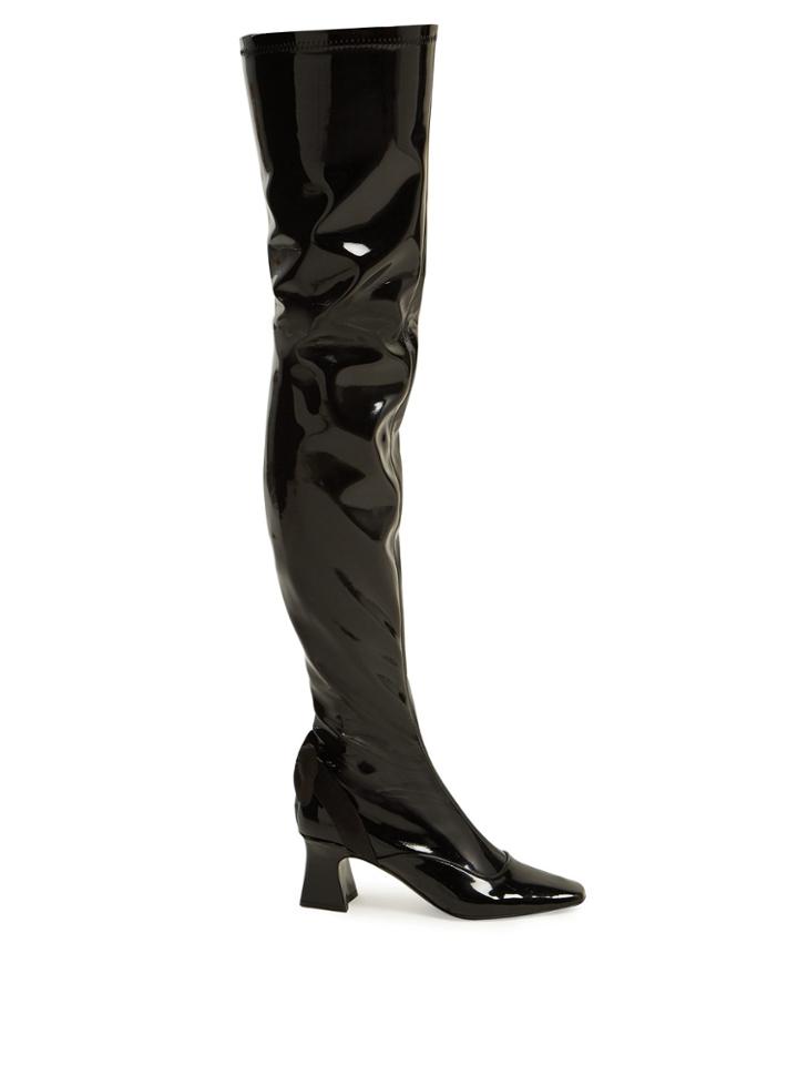 Fabrizio Viti Over-the-knee Patent-leather Boots