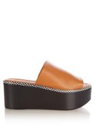 Robert Clergerie Flore Leather Flatform Sandals
