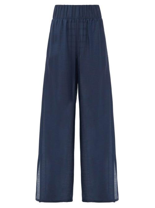 Matchesfashion.com Max Mara Beachwear - Greenh Trousers - Womens - Navy