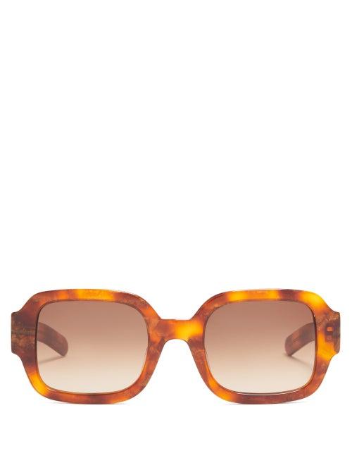 Matchesfashion.com Flatlist - Tishkoff Square Tortoiseshell-acetate Sunglasses - Mens - Brown