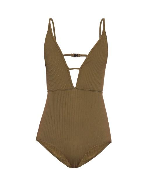 Zimmermann Lotte High Tri V-neck Swimsuit