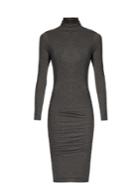 Velvet By Graham & Spencer Lordes Ruched-side High-neck Dress