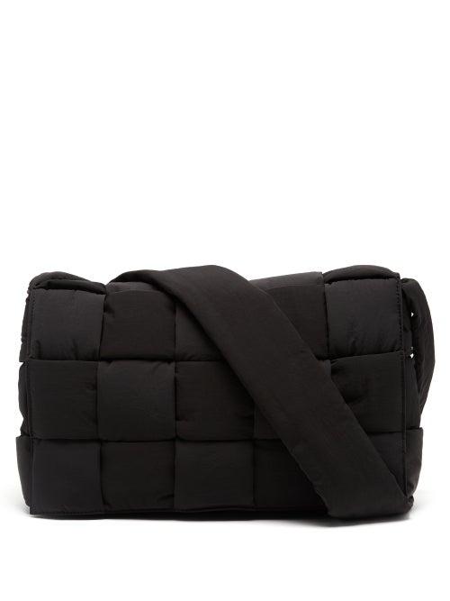Bottega Veneta - Cassette Maxi Intrecciato-nylon Cross-body Bag - Mens - Black