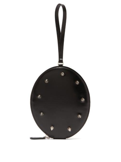 Matchesfashion.com Simone Rocha - Studded Leather Wristlet Clutch - Womens - Black