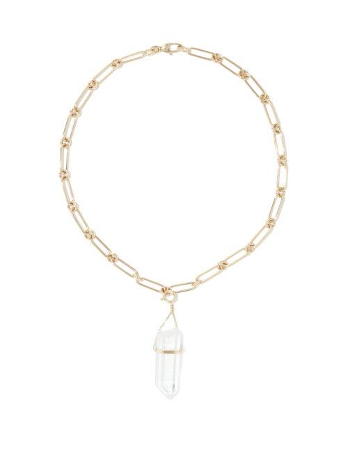 Jia Jia - Crystal Quartz & 14kt Gold Necklace - Womens - Yellow Gold