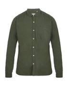 Oliver Spencer Eton Round-collar Flannel-cotton Shirt