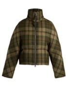 Matchesfashion.com Jw Anderson - Checked Padded Wool Jacket - Womens - Green