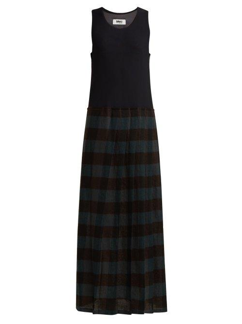 Matchesfashion.com Mm6 Maison Margiela - Mesh Tank Top Dress - Womens - Black Multi