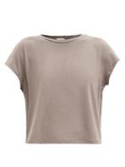 Matchesfashion.com Vaara - Nadia Cropped Jersey T-shirt - Womens - Light Brown