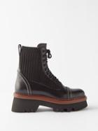 Chlo - Owena Leather Lace-up Boots - Womens - Black