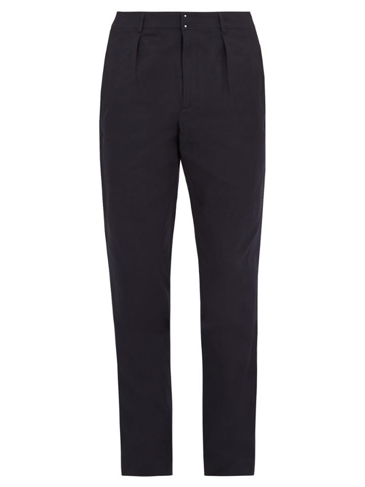 A.p.c. Jay Cotton And Linen-blend Chino Trousers