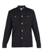 Matchesfashion.com Oliver Spencer - Eltham Cotton Twill Shirt - Mens - Navy