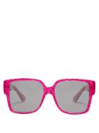 Saint Laurent Rectangle-frame Glitter Sunglasses