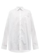 Raf Simons - Ataraxia Embroidered Oversized Cotton Shirt - Mens - White